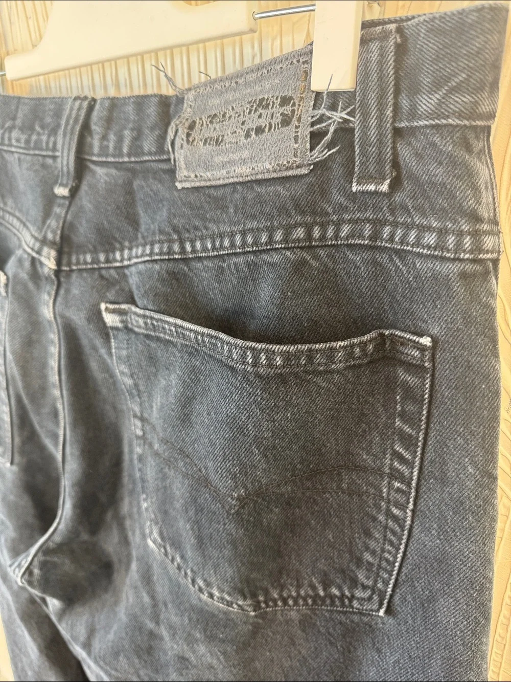 Anchor Blue Black Washed Straight Jeans N0553